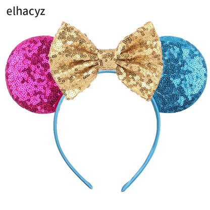 2025 Disney Minnie Maus Haarreif mit Stickerei & Pailletten – Party-Accessoire für Kinder & Erwachsene