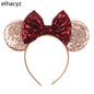 2025 Disney Minnie Maus Haarreif mit Stickerei & Pailletten – Party-Accessoire für Kinder & Erwachsene