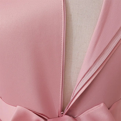 Prinzessinnenkleid für Mädchen mit Tüll & Stickerei – Rosa Partykleid mit Schleife & Schleppe – Für Geburtstag, Show & festliche Anlässe