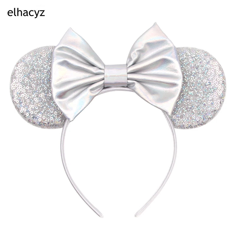 2025 Disney Minnie Maus Haarreif mit Stickerei & Pailletten – Party-Accessoire für Kinder & Erwachsene