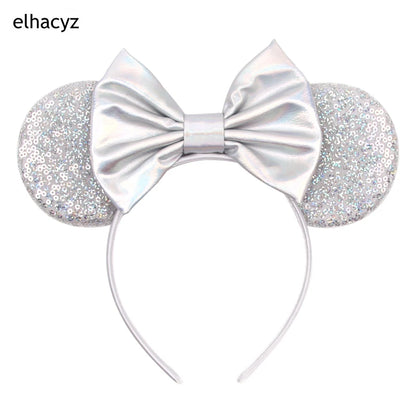2025 Disney Minnie Maus Haarreif mit Stickerei & Pailletten – Party-Accessoire für Kinder & Erwachsene