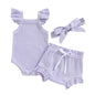 Sommer Baby Unisex 2-tlg. Set – Rüschenträger-Body & Shorts | Weiches Baumwoll-Outfit für Mädchen & Jungen (0–18 Monate)