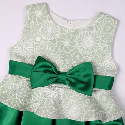 Elegantes Prinzessinnenkleid für Mädchen – Mit Schleife & Tüll – Blumenmädchenkleid für Hochzeit, Show & festliche Anlässe