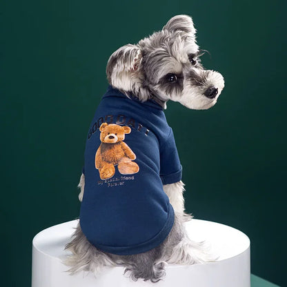 Warmer Hundepullover mit Bärenmotiv – Winter-Sweatshirt für kleine & mittelgroße Hunde und Katzen