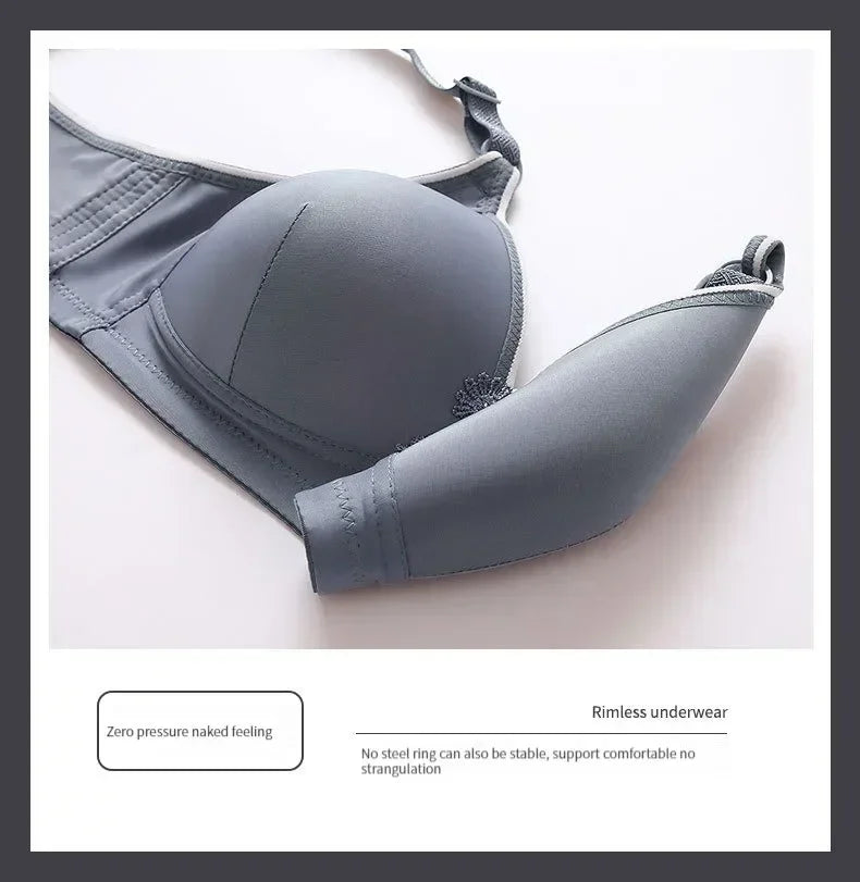Push-Up BH ohne Bügel – BC-Cup mit seitlicher Stütze, 3 Haken, Damen Unterwäsche für mittleres Alter & Seniorinnen