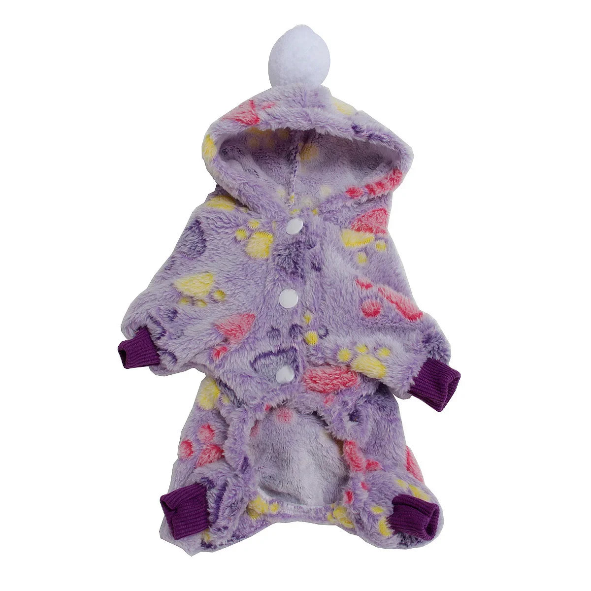 Weiche Flanell-Hundepyjama mit Streifen – Warmes Vierbeiniges Haustierkostüm für Herbst & Winter
