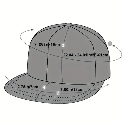 Fashion Hip Hop Baseball Cap mit “P”-Stickerei – Verstellbare Snapback-Cap mit Hörnern für Herren – Streetwear Stil