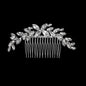 Silberner Haarkamm mit Perlen & Strass – Handgefertigtes elegantes Haarschmuck-Accessoire für Damen & Bräute