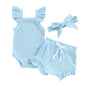 Sommer Baby Unisex 2-tlg. Set – Rüschenträger-Body & Shorts | Weiches Baumwoll-Outfit für Mädchen & Jungen (0–18 Monate)