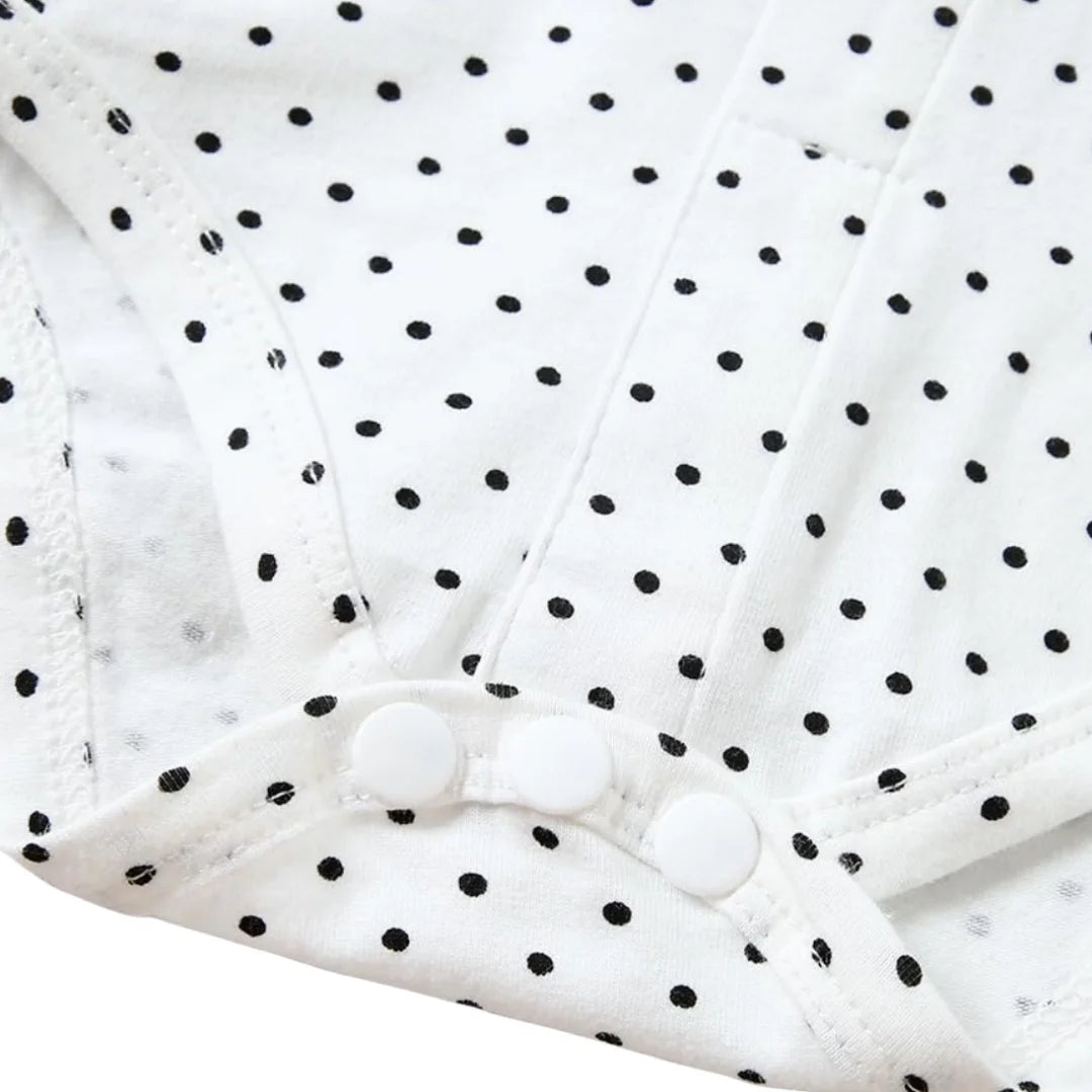 Baby Jungen Gentleman Set – Elegantes Polka-Dot Outfit mit Body, Hose, Weste & Fliege | Perfekt für Geburtstag, Taufe & festliche Anlässe