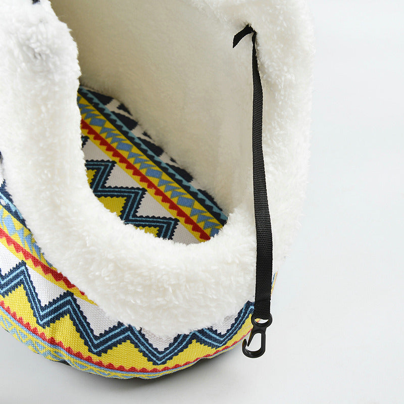 Klassische Haustiertragetasche für kleine Hunde & Katzen – Weiche Schultertasche mit Trageriemen, Outdoor-Reisetasche