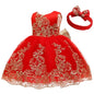 Sommerliches Prinzessinnenkleid für Mädchen – Ärmellos mit Rückenschleife & Pailletten – Festliches Kleid für Hochzeit, Party & Geburtstag