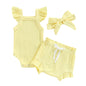 Sommer Baby Unisex 2-tlg. Set – Rüschenträger-Body & Shorts | Weiches Baumwoll-Outfit für Mädchen & Jungen (0–18 Monate)