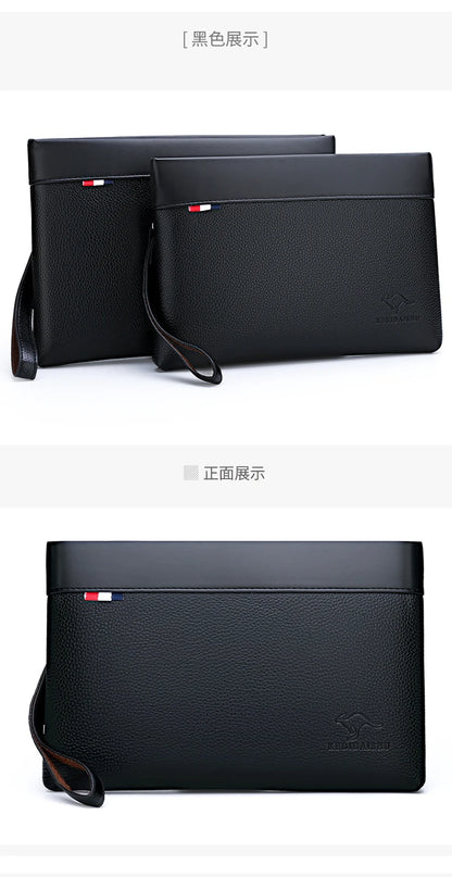 Herren Clutch Tasche – Elegante Business-Handtasche aus weichem PU-Leder – Stylische Freizeit- und Gürteltasche