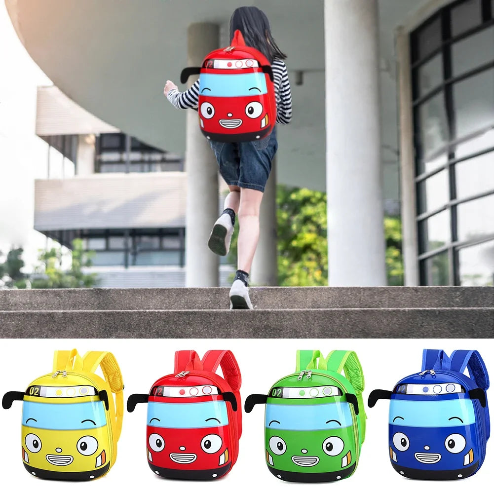 Süßer 3D Cartoon Schulrucksack für Kinder – Bus-Motiv für Jungen & Mädchen – Kindergarten Tasche 2–5 Jahre