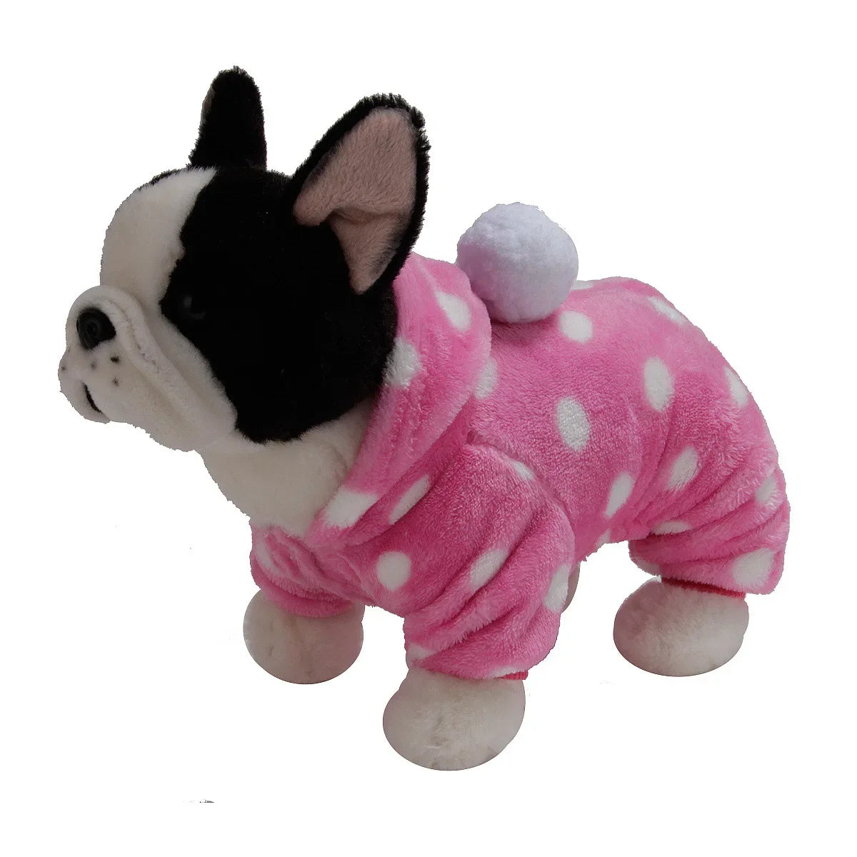 Weiche Flanell-Hundepyjama mit Streifen – Warmes Vierbeiniges Haustierkostüm für Herbst & Winter