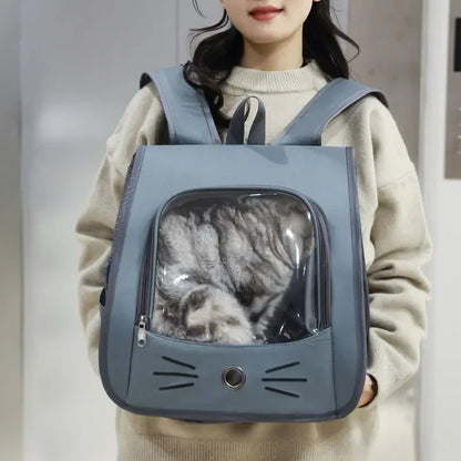 Tragbarer Katzenrucksack – Atmungsaktive Transporttasche für Katzen & kleine Hunde | Outdoor & Reise geeignet