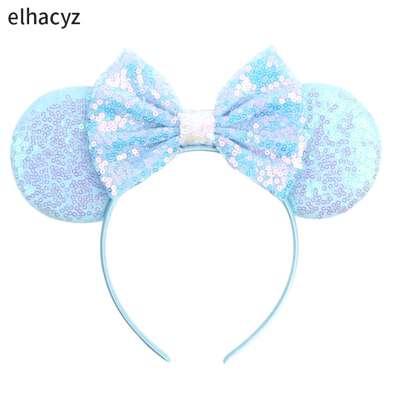 2025 Disney Minnie Maus Haarreif mit Stickerei & Pailletten – Party-Accessoire für Kinder & Erwachsene