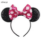 2025 Disney Minnie Maus Haarreif mit Stickerei & Pailletten – Party-Accessoire für Kinder & Erwachsene
