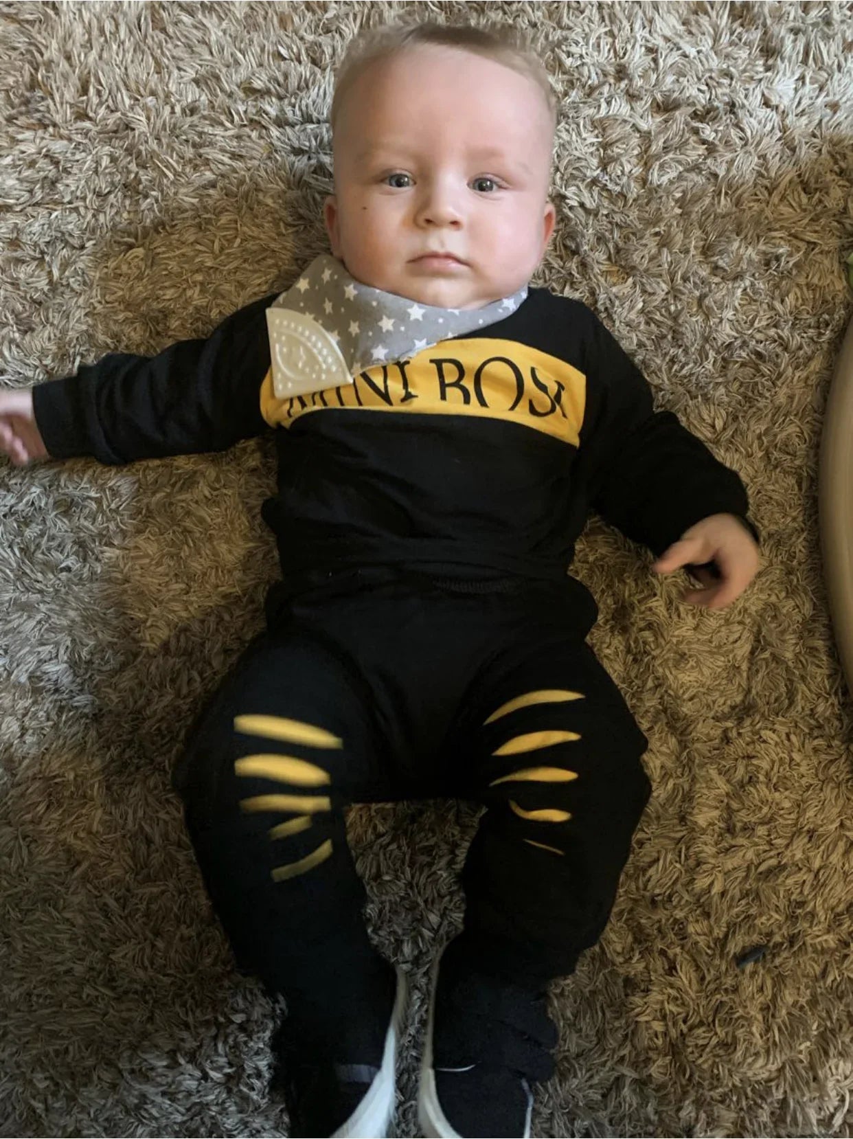 2-teiliges Baby-Set für Herbst – Langarm-Shirt mit Schriftzug & Hose – Unisex Baumwoll-Outfit für Neugeborene & Kleinkinder (0–24 Monate)