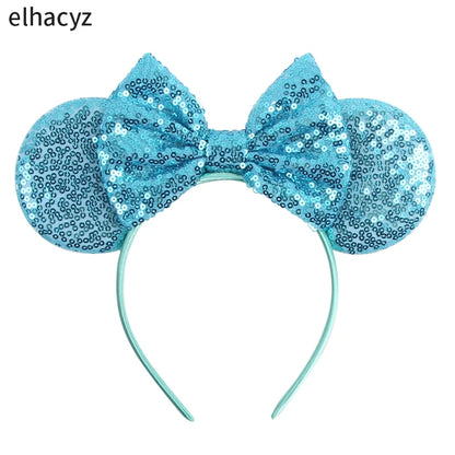 2025 Disney Minnie Maus Haarreif mit Stickerei & Pailletten – Party-Accessoire für Kinder & Erwachsene