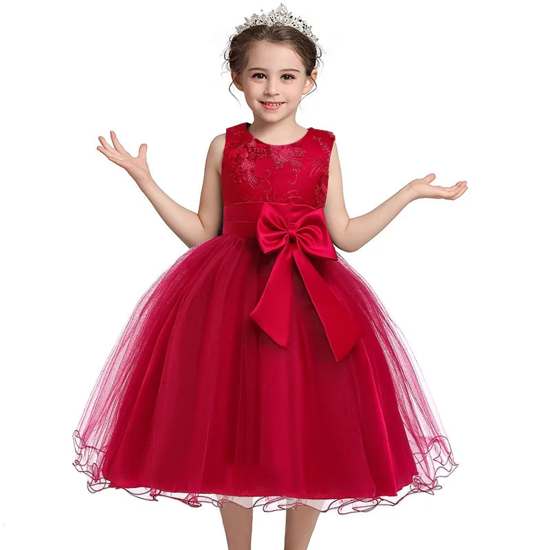 Elegantes Prinzessinnenkleid für Mädchen – Sommerliches Ballkleid für Hochzeit, Party & festliche Anlässe (Größe 100–160 / 3–10 Jahre)
