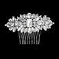 Silberner Haarkamm mit Perlen & Strass – Handgefertigtes elegantes Haarschmuck-Accessoire für Damen & Bräute