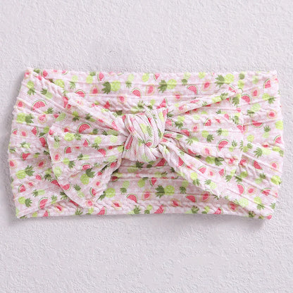 Baby Stirnband mit Schleife – Weiches Haarband für Neugeborene & Kleinkinder | Kinder Haaraccessoire mit Print
