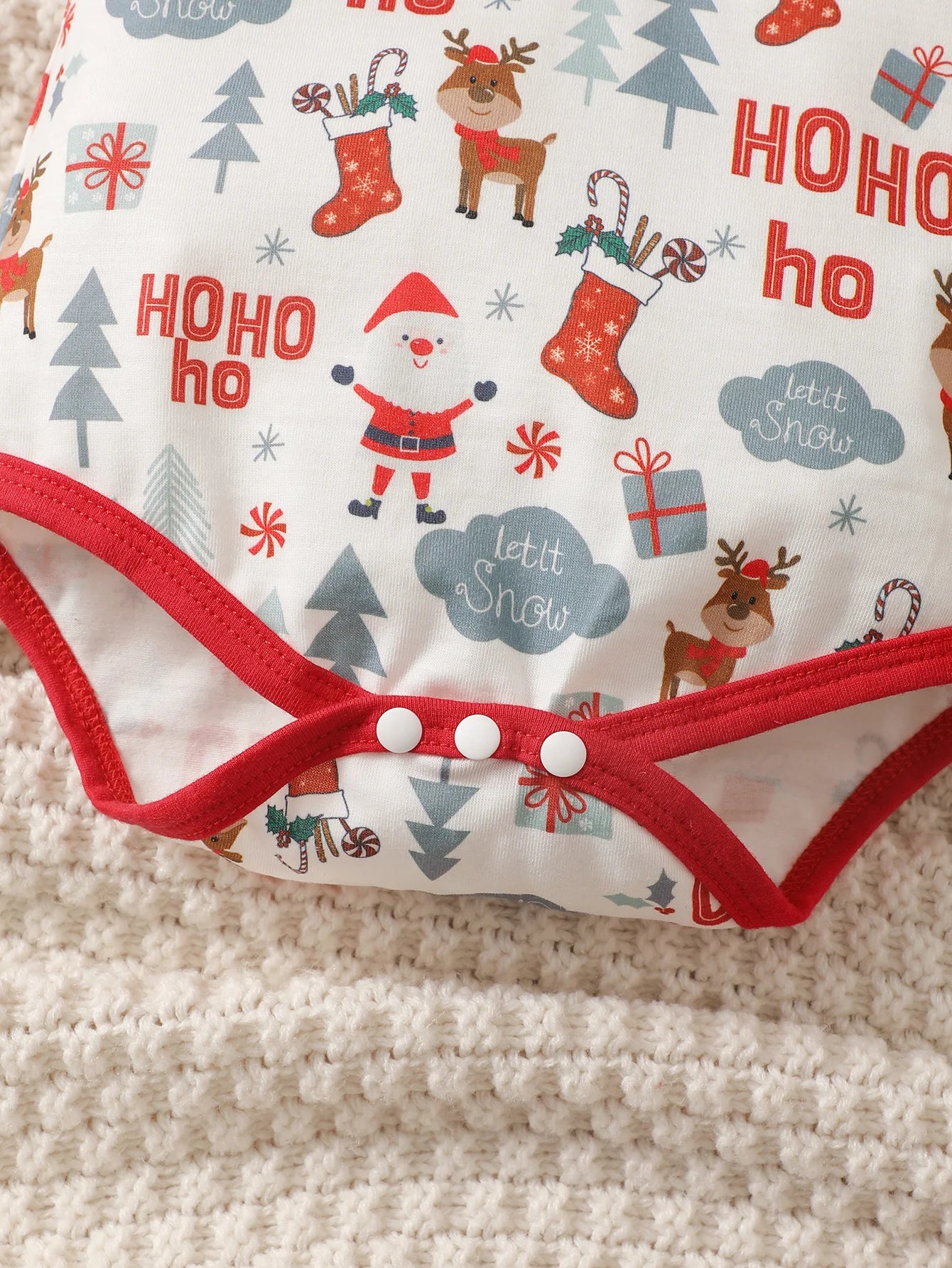 Weihnachts-Outfit für Baby-Jungen (0–12 Monate) – 2-teilig: Santa Body mit kurzen Ärmeln & Hosenträgerhose – Gentleman-Stil