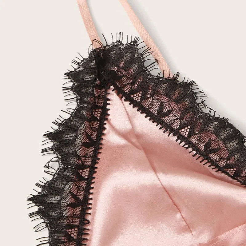 Sexy Babydoll Dessous für Damen – Reizwäsche Set aus Spitze, Nachtwäsche, Unterwäsche, Schlafanzug