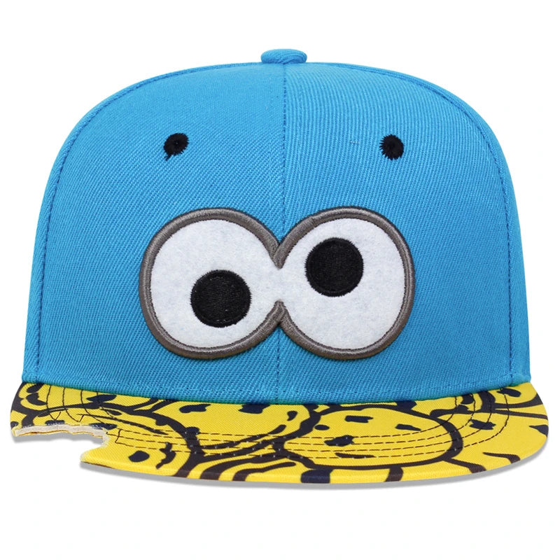 Unisex Baseballcap mit Eye & Pizza Stickerei – Verstellbare Hip-Hop Mütze für Frühling & Herbst | Casual Streetwear