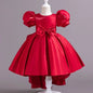 Elegantes Sommerkleid für Mädchen mit Schleife – Kurzarm Ballkleid für Party & besondere Anlässe (1–10 Jahre)