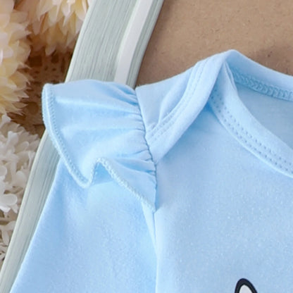 My First Easter” Baby-Mädchen-Outfit – 4-teilig: Hasen-Body, Karotten-Shorts, Socken & Haarband – von Prowow