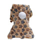 Weiche Flanell-Hundepyjama mit Streifen – Warmes Vierbeiniges Haustierkostüm für Herbst & Winter