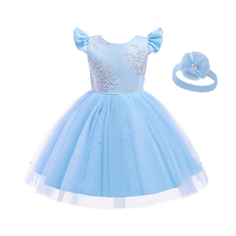 Elegantes Weihnachtskleid für Mädchen – Rückenfreies Prinzessinnenkleid mit Schleife – Festliches Ballkleid für Gala, Geburtstag & Hochzeit (Grün)