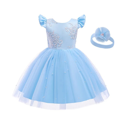 Elegantes Weihnachtskleid für Mädchen – Rückenfreies Prinzessinnenkleid mit Schleife – Festliches Ballkleid für Gala, Geburtstag & Hochzeit (Grün)