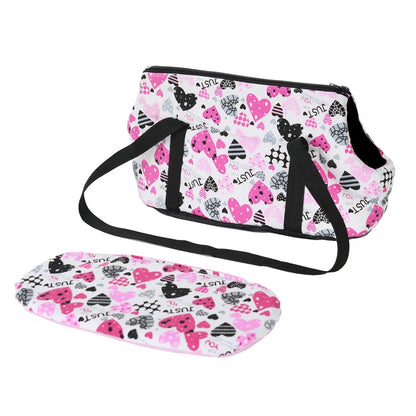 Klassische Haustiertragetasche für kleine Hunde & Katzen – Weiche Schultertasche mit Trageriemen, Outdoor-Reisetasche