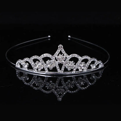 Kristall-Tiara für Hochzeit & Ball – Silberne Krone mit Strass für Mädchen & Frauen
