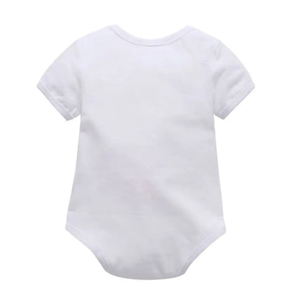 2-teiliges Sommer-Outfit für Baby-Mädchen – Kurzarm-Romper mit Print + Hose | Neugeborenen-Set 0–18 Monate