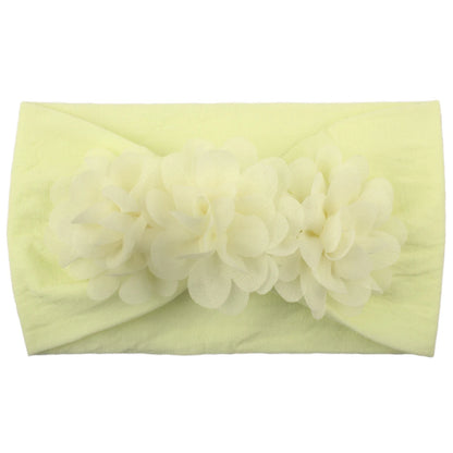 Elastisches Haarband mit Schleife für Mädchen – Blumenmuster Turban-Stirnband | Weiches Kinder-Haaraccessoire für Neugeborene & Kleinkinder