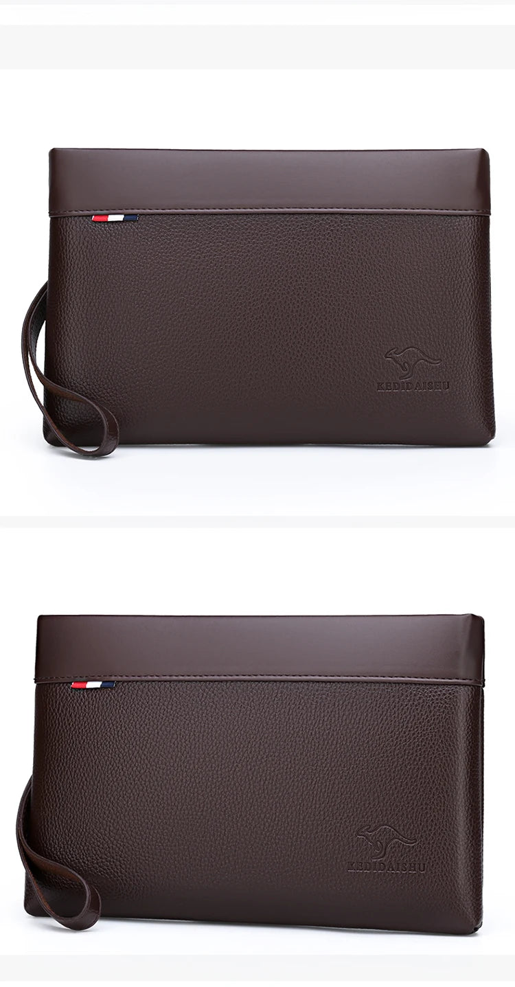 Herren Clutch Tasche – Elegante Business-Handtasche aus weichem PU-Leder – Stylische Freizeit- und Gürteltasche