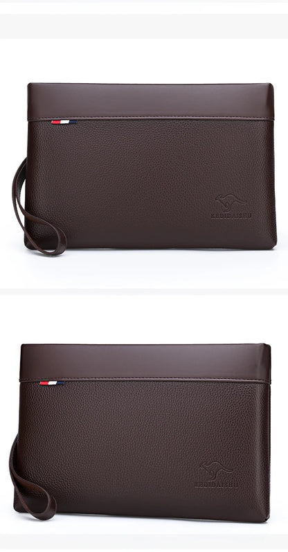 Herren Clutch Tasche – Elegante Business-Handtasche aus weichem PU-Leder – Stylische Freizeit- und Gürteltasche
