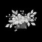 Silberner Haarkamm mit Perlen & Strass – Handgefertigtes elegantes Haarschmuck-Accessoire für Damen & Bräute