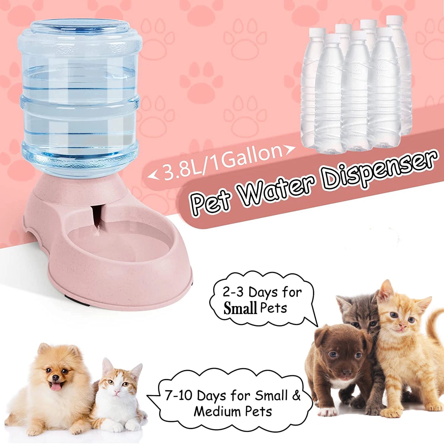 Automatischer Wasserspender & Futternapf – 2-in-1 Futterstation mit großer Kapazität für Hunde & Katzen