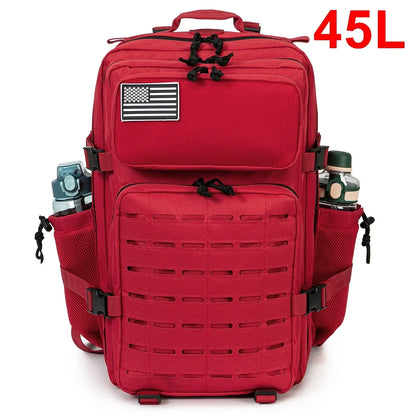 QT&QY Taktischer Rucksack 25L/45L – Outdoor Survival Bug Out Bag für Männer & Frauen – Schulrucksack mit Flaschenhalter