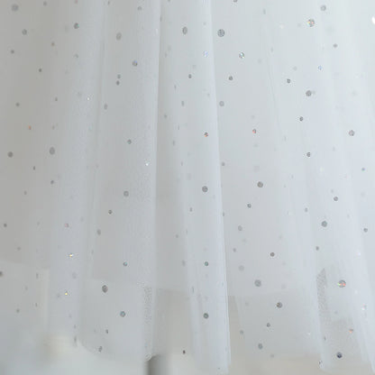 Vintage Prinzessinnenkleid mit Spitze & Stickerei – Luxuriöses Partykleid für Mädchen mit Rüschen & Goldakzenten (1–5 Jahre)