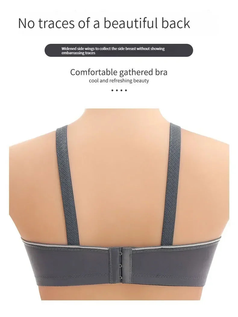 Push-Up BH ohne Bügel – BC-Cup mit seitlicher Stütze, 3 Haken, Damen Unterwäsche für mittleres Alter & Seniorinnen