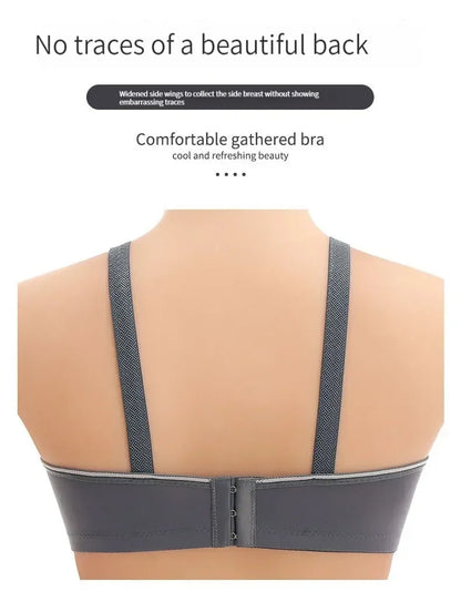 Push-Up BH ohne Bügel – BC-Cup mit seitlicher Stütze, 3 Haken, Damen Unterwäsche für mittleres Alter & Seniorinnen