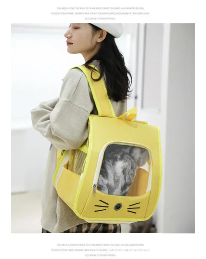Tragbarer Katzenrucksack – Atmungsaktive Transporttasche für Katzen & kleine Hunde | Outdoor & Reise geeignet