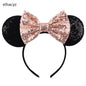 2025 Disney Minnie Maus Haarreif mit Stickerei & Pailletten – Party-Accessoire für Kinder & Erwachsene